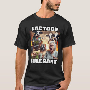 Camiseta Meme de tendencia divertida tolerante a la lactosa