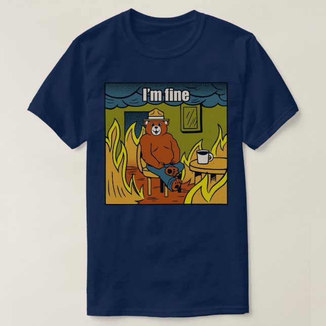 Camiseta Meme de Tobe Fonseca sobre el incendio del oso fin (Diseño del anverso)