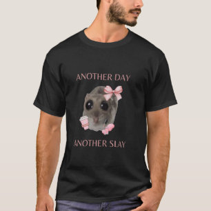 Camiseta Meme de Triste Hamster - Otro día otro día