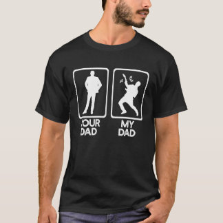 Camiseta Meme de tu padre frente a mi padre de guitarra