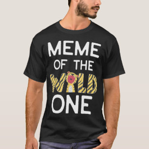 Camiseta Meme de Wild One Zoo Fiesta del primer cumpleaños