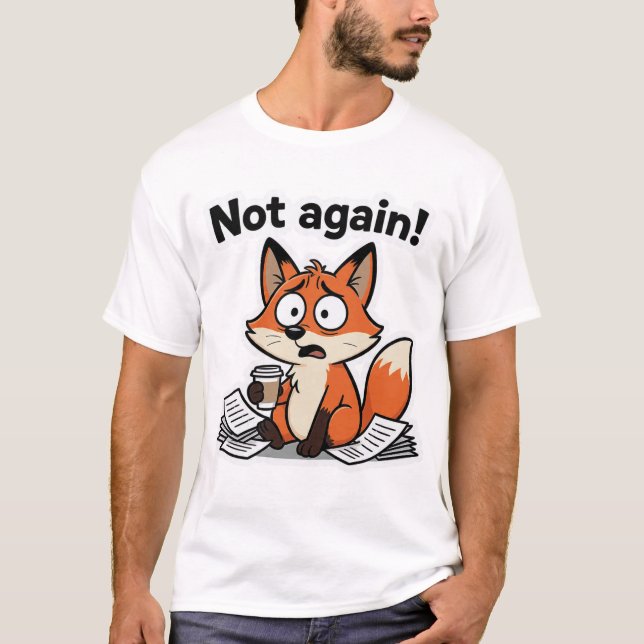 Camiseta Meme de zorro de dibujos animados divertido (Anverso)