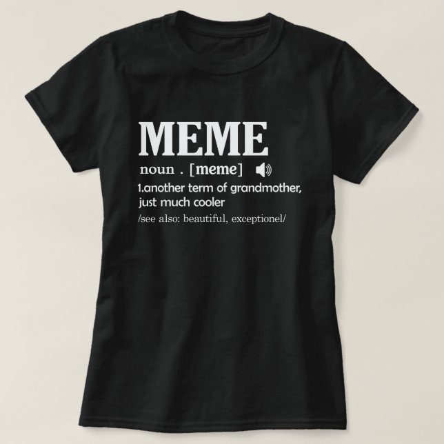 Camiseta Meme Definition Funny Grandma Mother Day Gift (Diseño del anverso)