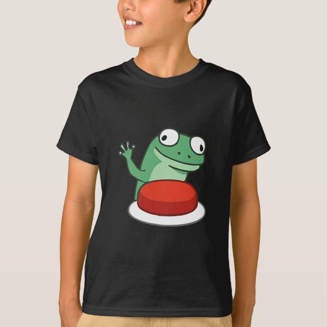 Camiseta Meme del botón Lizard gracioso (Anverso)
