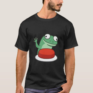 Camiseta Meme del botón Lizard gracioso