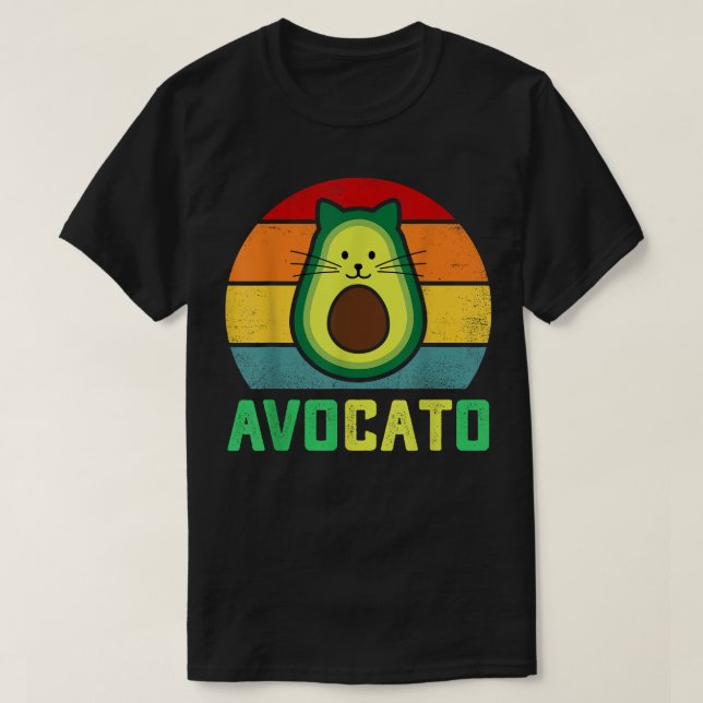 Camiseta Meme del gato Aguacate Vegan Funny (Diseño del anverso)