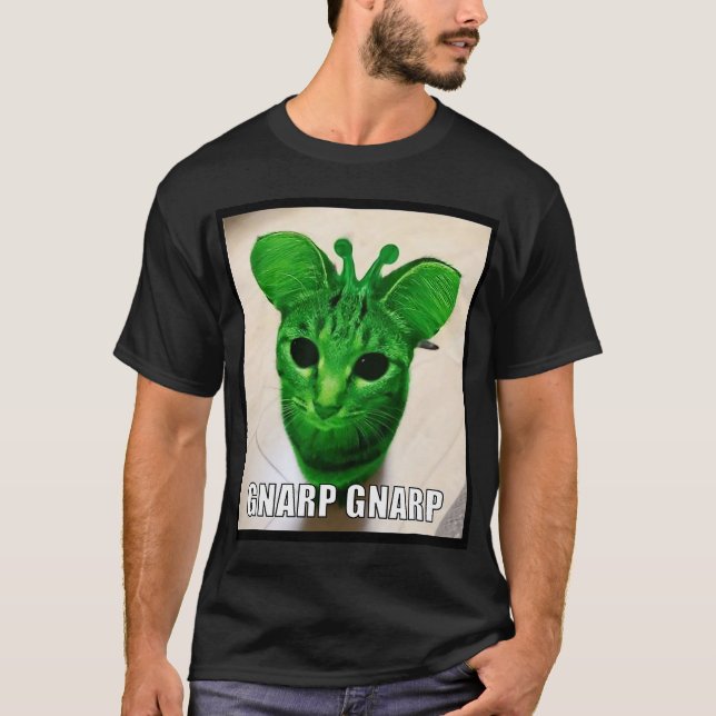 Camiseta Meme del gato alienígena Gnarp (Anverso)