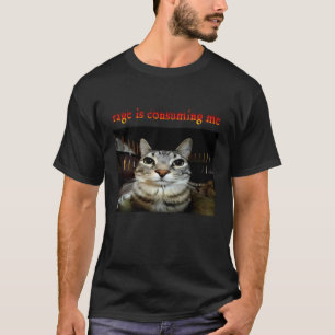 Camiseta Meme del gato mirando con rabia que me consume