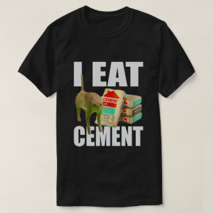 Camiseta Meme del Gato que Come Cemento