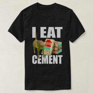 Camiseta Meme del Gato que Come Cemento