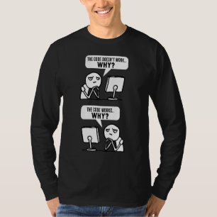 Camiseta Meme del programador diciendo que el código no fun