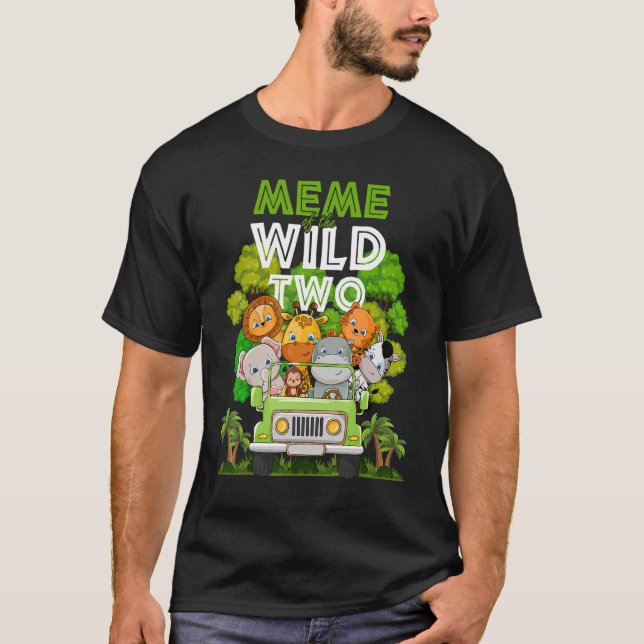 Camiseta Meme Del Salvaje Camión Del Zoológico El Cumpleaño (Anverso)
