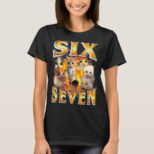 Camiseta Meme divertido 67 Gato Seis Siete Meme divertido B
