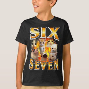 Camiseta Meme divertido 67 Seis Siete Meme de gato Bootleg 