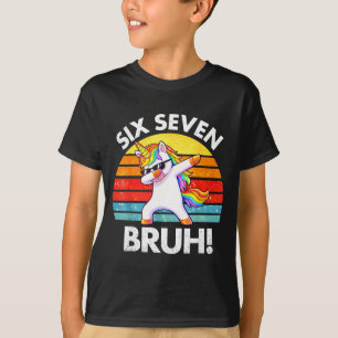 Camiseta Meme Divertido 67 Unicornio Haciendo Dabbing Seis