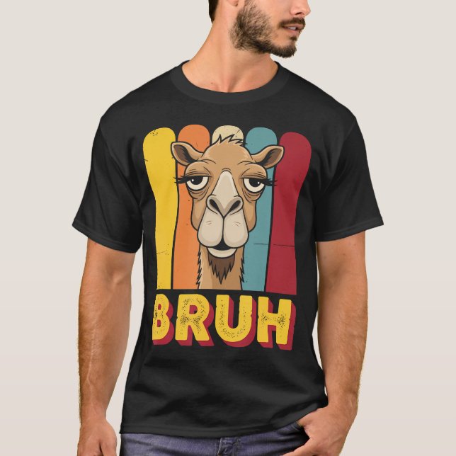 Camiseta Meme divertido de camello Bruh (Anverso)