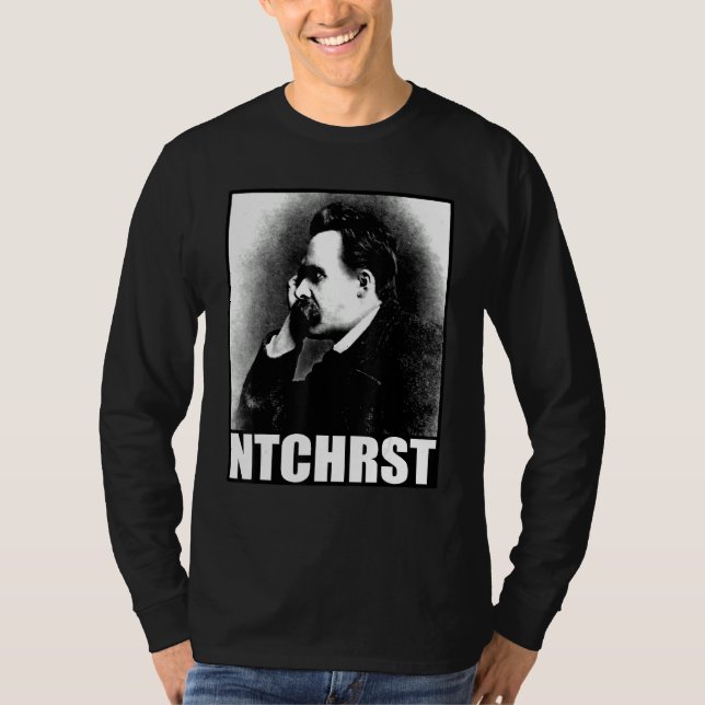 Camiseta Meme divertido de Friedrich Nietzsche Antichrist N (Anverso)
