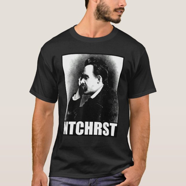 Camiseta Meme divertido de Friedrich Nietzsche Antichrist N (Anverso)