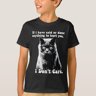 Camiseta Meme Divertido de Gato Gruñón Para Personas Dueñas