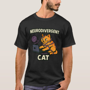 Camiseta Meme divertido de gato neurodivergente con hilo y