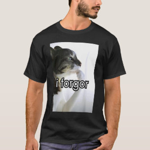 Camiseta meme divertido de gato tonto me olvide meme de cer
