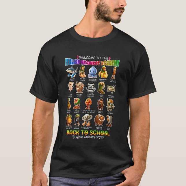 Camiseta Meme divertido de Italian Brainrot Caos divertido  (Anverso)