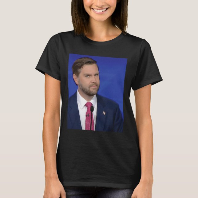 Camiseta Meme divertido de J.d Vance, rostro de detective v (Anverso)