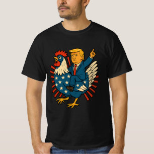 Camiseta Meme divertido de Jockey sobre pollo Trump