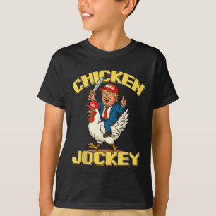 Camiseta Meme divertido de Jockey sobre pollo Trump