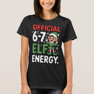 Camiseta Meme divertido de Navidad 6-7 67 Energía de duende