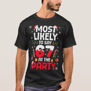 Camiseta Meme divertido de Navidad para mujeres 67 más prob