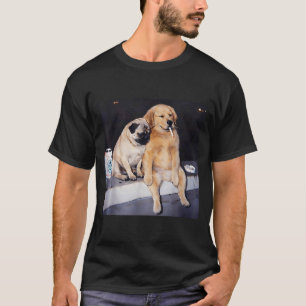 Camiseta Meme divertido de perro pug fumando retriever dora