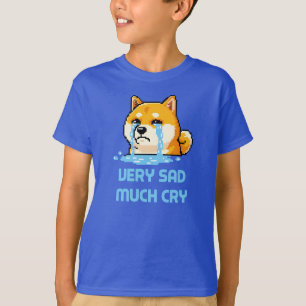 Camiseta Meme divertido de perro Shiba Inu en arte de píxel