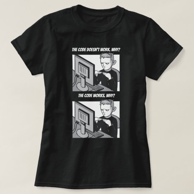 Camiseta Meme divertido de programación (Diseño del anverso)