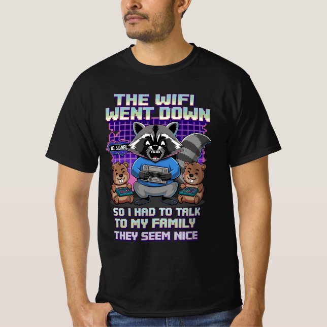 Camiseta Meme divertido de Raccoon Gaming (Anverso)