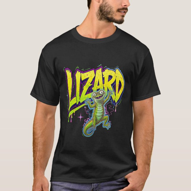 Camiseta Meme divertido de Weirdcore Lizard | Animal único  (Anverso)