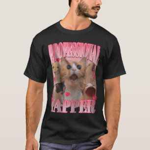 Camiseta Meme divertido de yapper Cat profesional