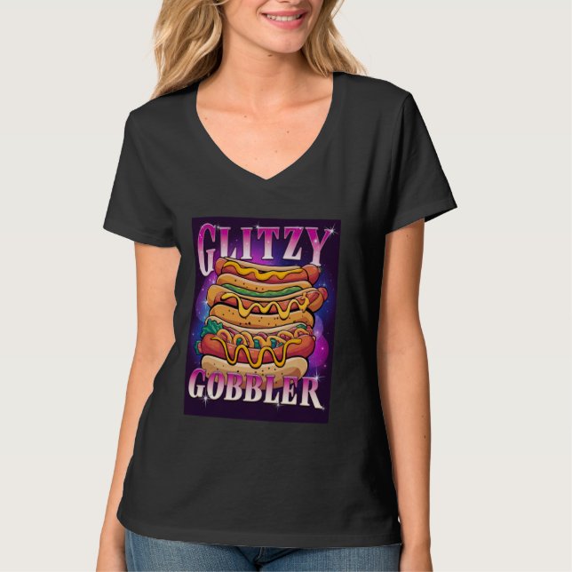 Camiseta Meme Divertido Glizzy Gobbler Divertidísimo Hot Do (Anverso)