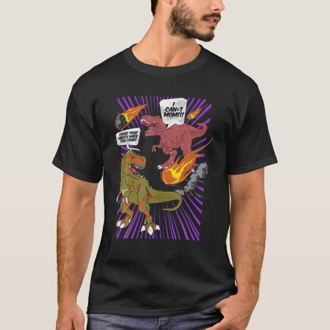 Camiseta Meme divertido Mamasaurus Rex Good Manners (Anverso)