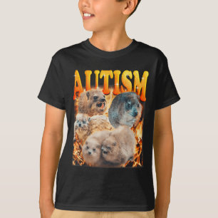 Camiseta Meme Divertido Marmotas Autista Autismo A