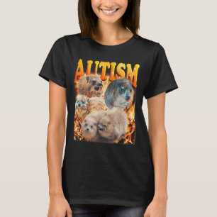 Camiseta Meme Divertido Marmotas Autistas Autismo A