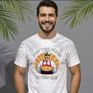 Camiseta Meme Divertido Poner Las Papas Fritas En La Bolsa