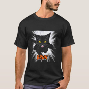 Camiseta Meme divertido que dice Bruh con Gatos Saludos Ado