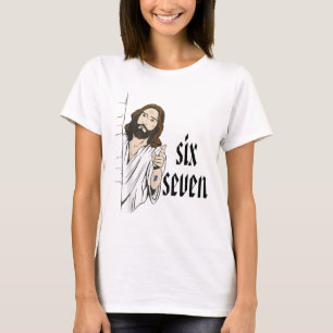 Camiseta Meme Divertido Seis Siete Rotura Cerebral 6 7 Vira