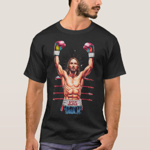Camiseta Meme divertido sobre el boxeo o el boxeo de Jesús