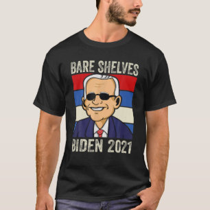 Camiseta Meme divertido sobre las estantes desnudas de Bide