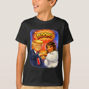 Camiseta Meme divertido trump y nicki dándose cinco de mane