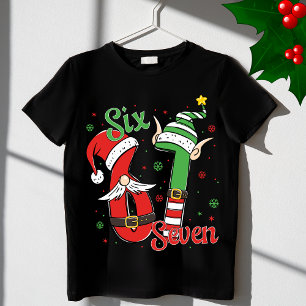 Camiseta Meme Divertido Viral De Navidad Seis Siete 6-7 Gno