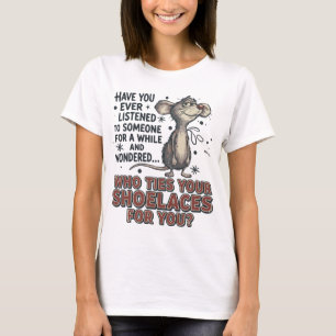 Camiseta Meme divertido y sarcástico de ratón ¿Quién te ata