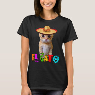 Camiseta Meme El Gato Gato Mexicano Gato Latino Munchkin Ki